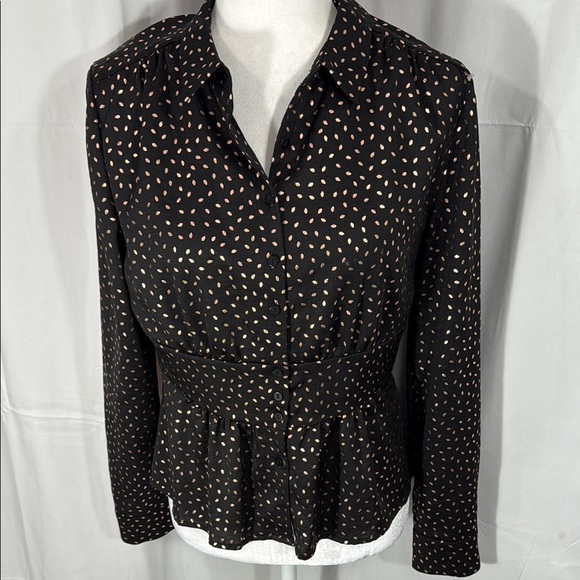 ba&sh Black Top with Gold Dots Size Medium - Picture 1 of 10
